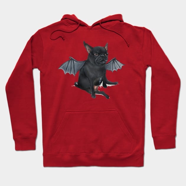 Bat pug Hoodie by HannahFarr